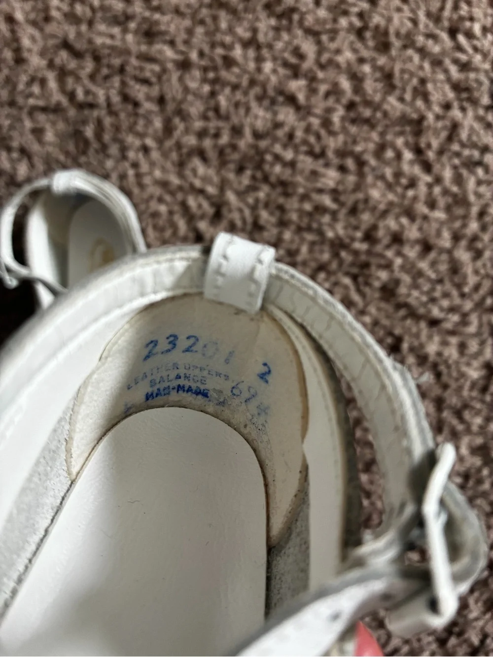 Vintage Lullaby White Baby Mary Jane Cross-Strap Shoes for Infants Size 2